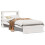 VidaXL vidaXL Bed Frame with Headboard White 75x190 cm Small Single Solid Wood Pine 2