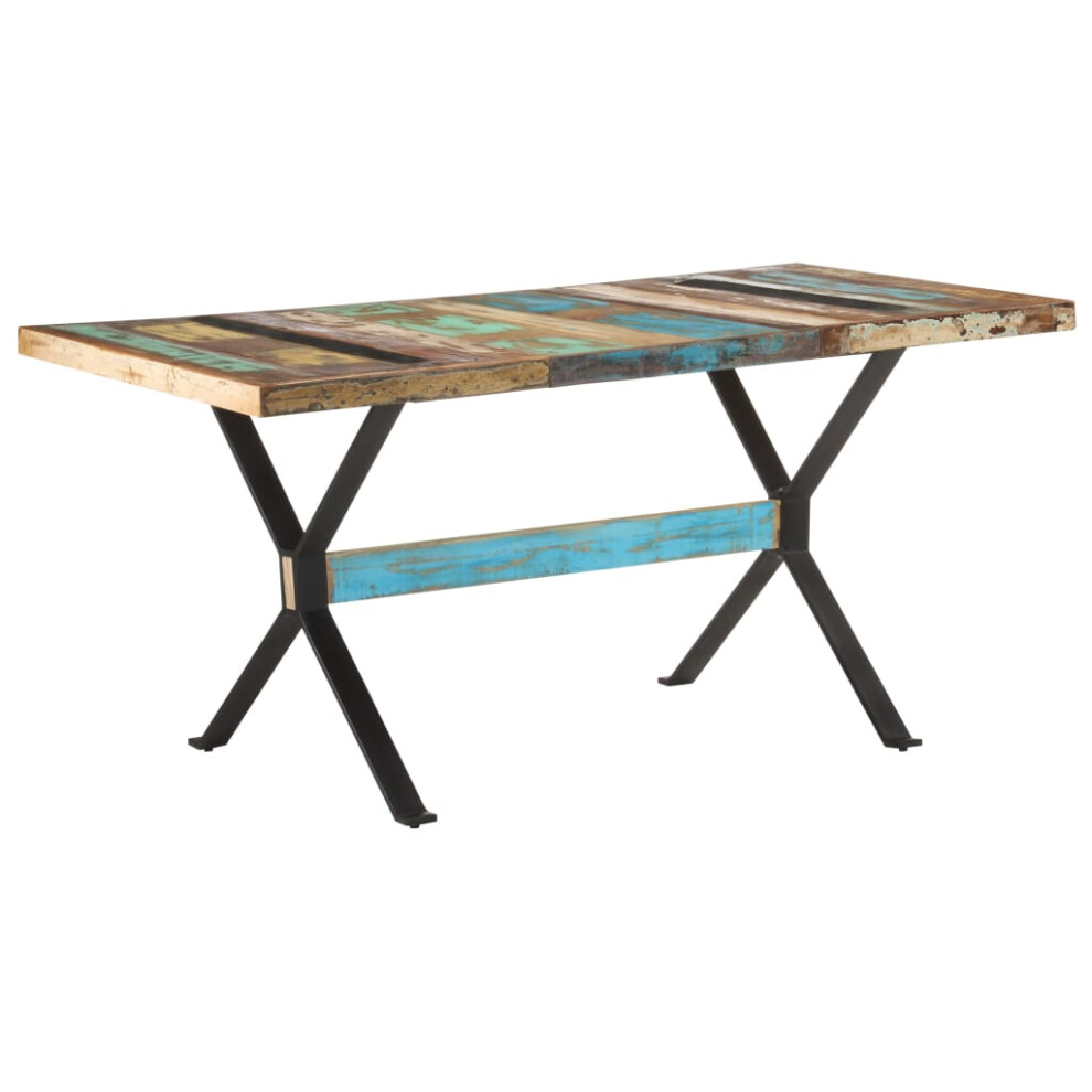 Vidaxl Dining Table Solid Reclaimed Wood Indoor Furniture Kitchen Dinner Desk