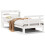 VidaXL vidaXL Bed Frame with Headboard Bed Base White 100x200 cm Solid Wood Pine 2