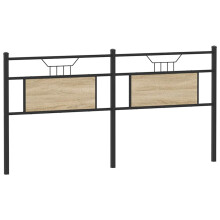 vidaXL Ersatz-Kopfteil Sonoma-Eiche 180 cm Holzwerkstoff und Stahl