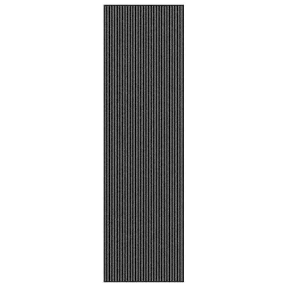 Vidaxl Doormat Stripe Black And Grey 115X400 Cm Mat Welcome Mat