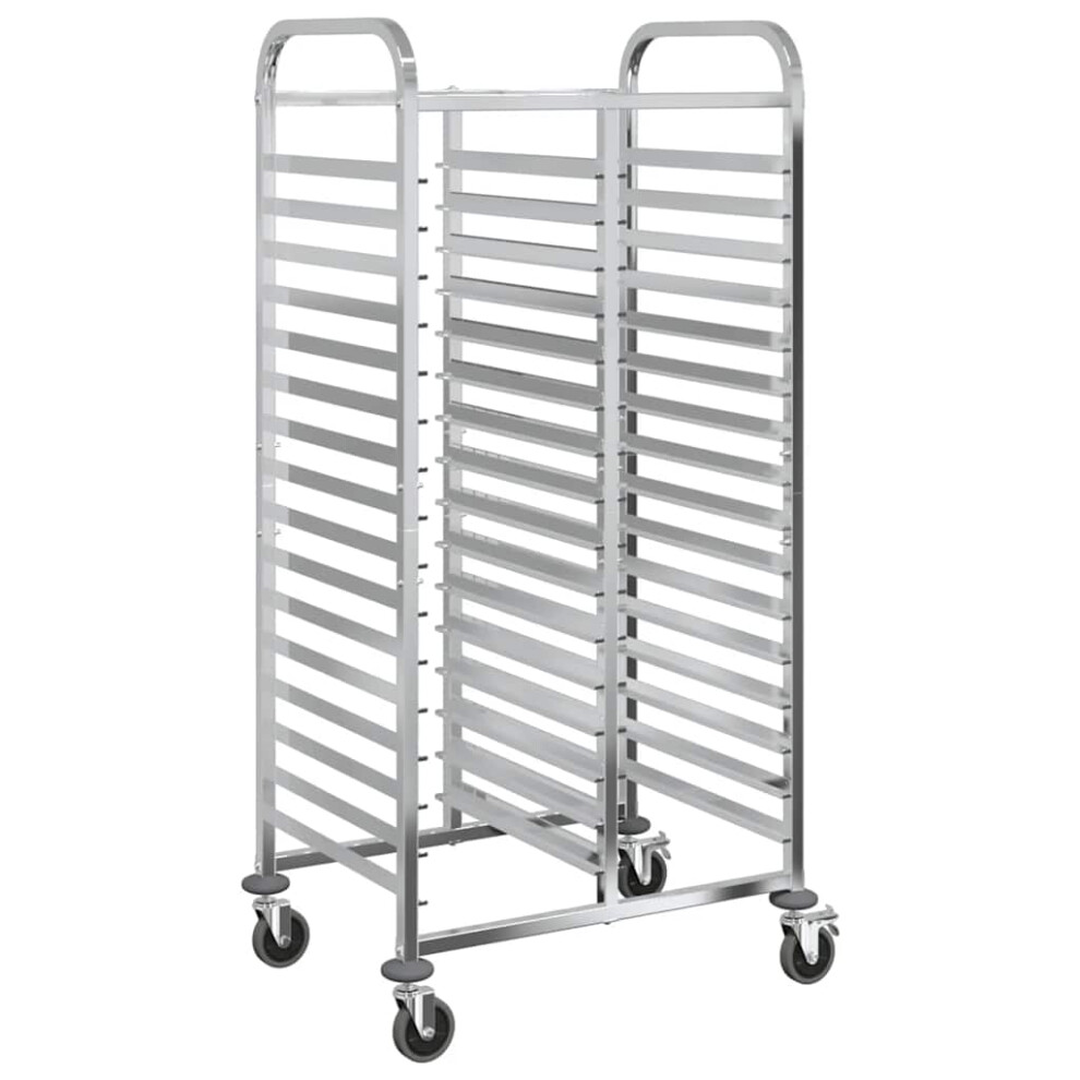 Vidaxl Tray Trolley With 32 Gn Containers 75X55x162.5 Cm Stainless Steel - Image 2
