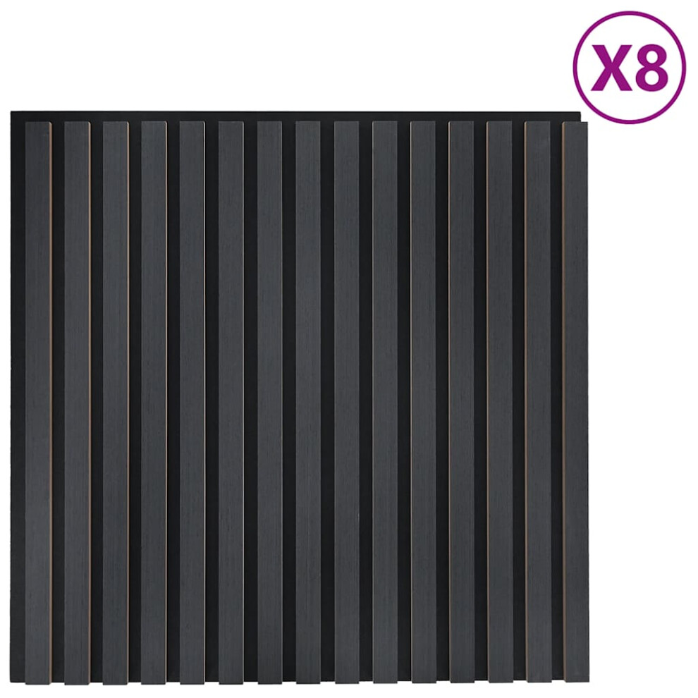 vidaXL Acoustic Wall Panels 8 pcs Slatted 60.5x60 cm Oak Veneer acoustic panel