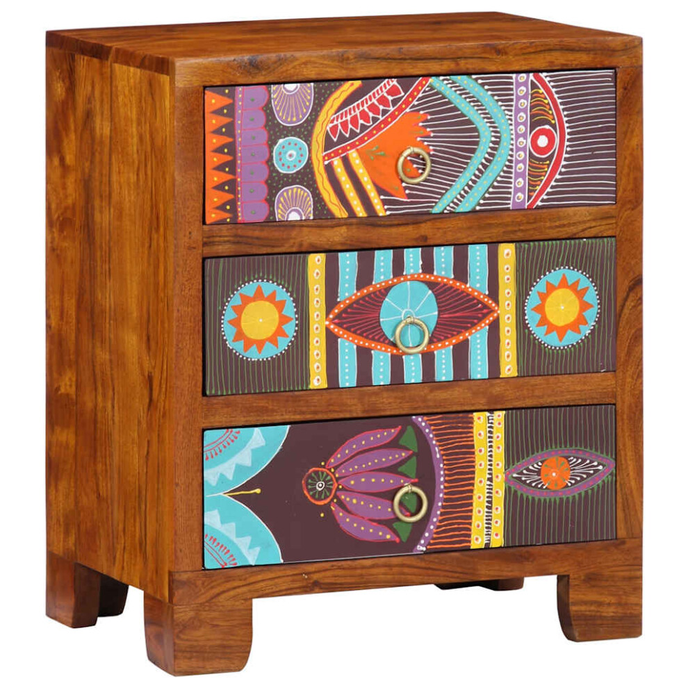 Vidaxl Sideboard Multicolour 50X35x60 Solid Wood Acacia Cabinet Cupboard