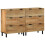 VidaXL vidaXL Sideboards 2 pcs Brown 60x33x75 cm Solid Wood Mango cabinet cupboard 1