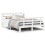 VidaXL vidaXL Bed Frame with Headboard Bed White 135x190 cm Double Solid Wood Pine 2