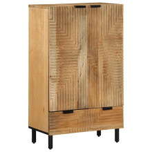 vidaXL Highboard Brown 60x33x100 cm Solid Wood Mango side cabinet