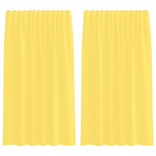 vidaXL Voile Curtains with Loops 2 pcs Yellow 140x175 cm net curtain
