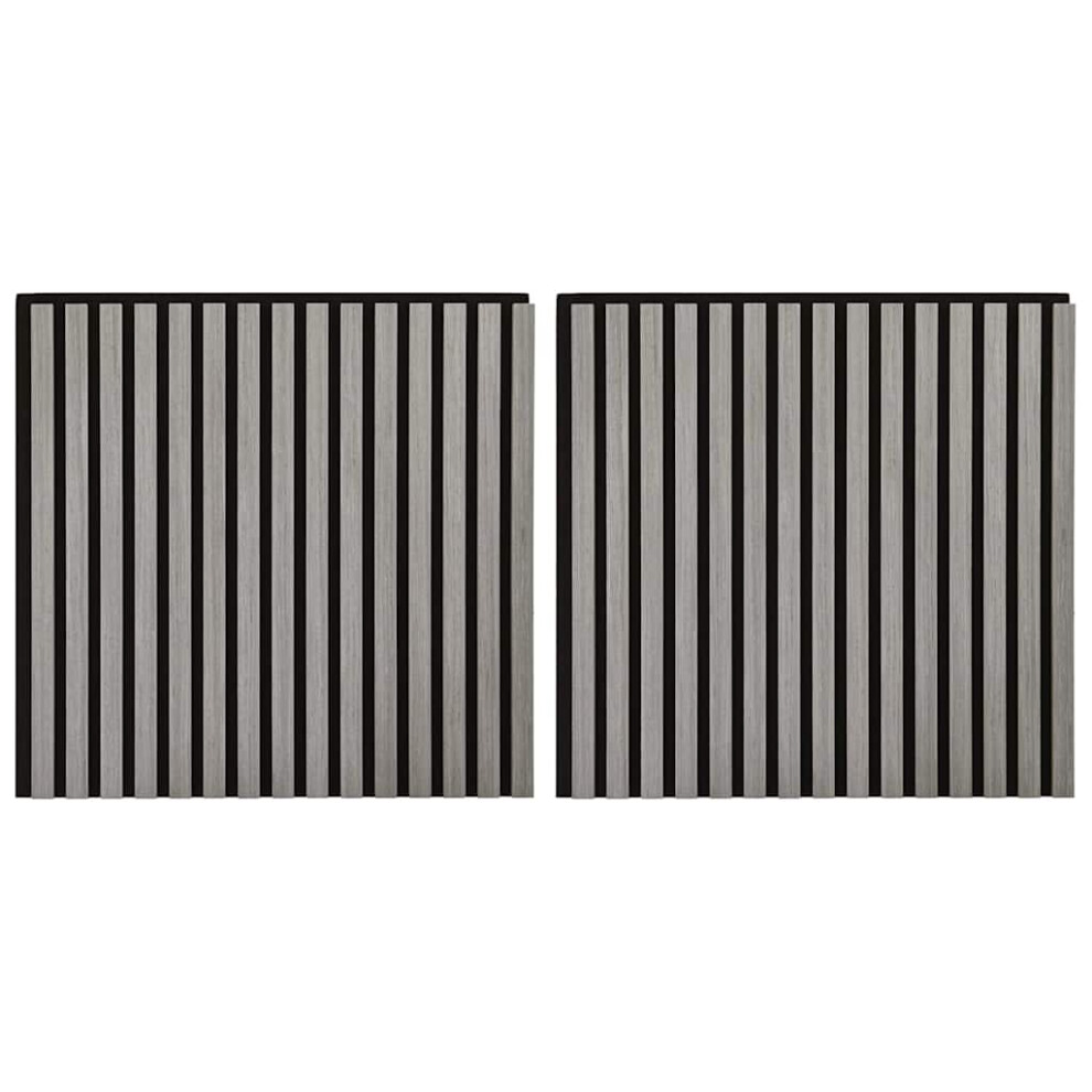 vidaXL Acoustic Wall Panels 2 pcs Slatted 60.5x60 cm Oak Veneer acoustic panel