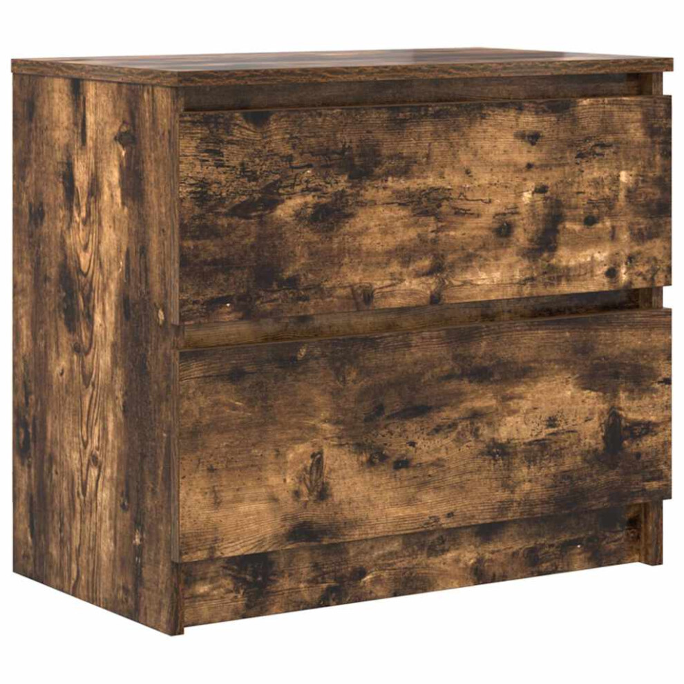 Vidaxl Tv Cabinet Smoked Oak 60X35x54 Cm Engineered Wood Tv Stand