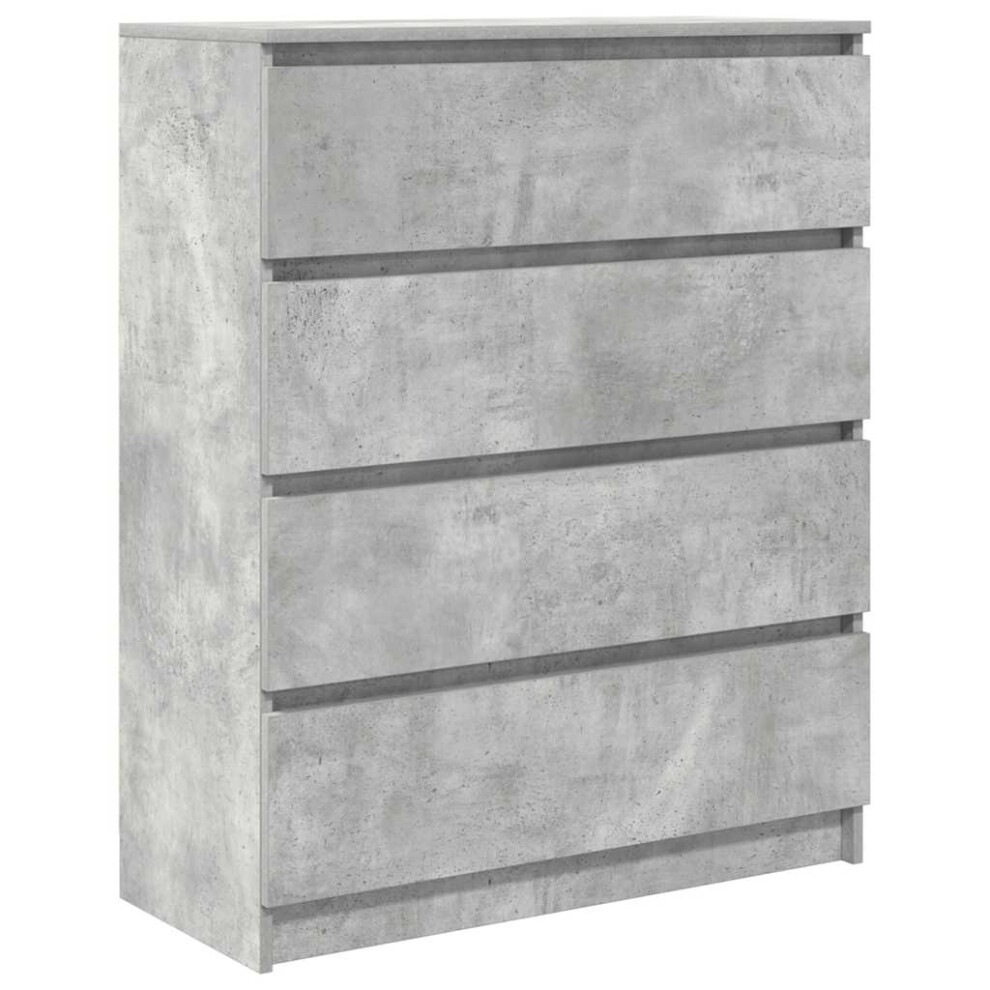 Vidaxl Sideboard Concrete Grey 80X35x99 Cm Engineered Wood Storage Cabinet