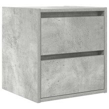 vidaXL Wall-mounted Bedside Cabinet Concrete Grey 38x34x40 cm bedside table