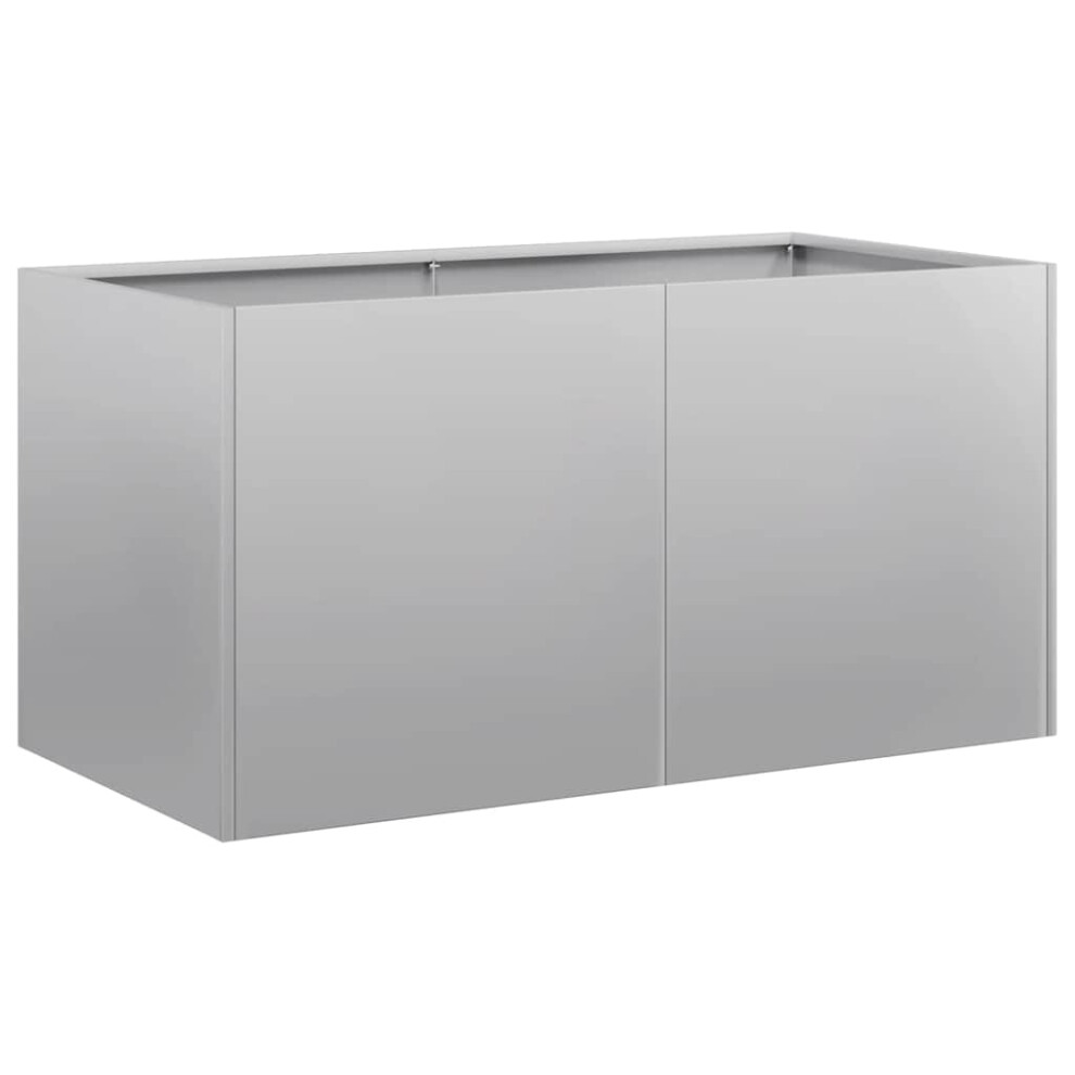 Vidaxl Planter 80X40x40 Cm Galvanised Steel Plant Pot Plant Stand Raise Bed