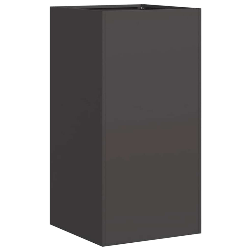 Vidaxl (Steel/Black, 40 X 40 X 80 Cm) Planter Outdoor Flower Pot Garden Raised Bed Patio Plant Pot Steel