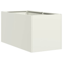 vidaXL Pflanzkübel Weiß 40x80x40 cm Kaltgewalzter Stahl