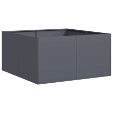 (steel/anthracite, 80 x 80 x 40 cm) vidaXL Planter Outdoor Flower Pot Garden Raised Bed Patio Plant Pot Steel