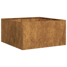 (weathering steel, 80 x 80 x 40 cm) vidaXL Planter Outdoor Flower Pot Garden Raised Bed Patio Plant Pot Steel