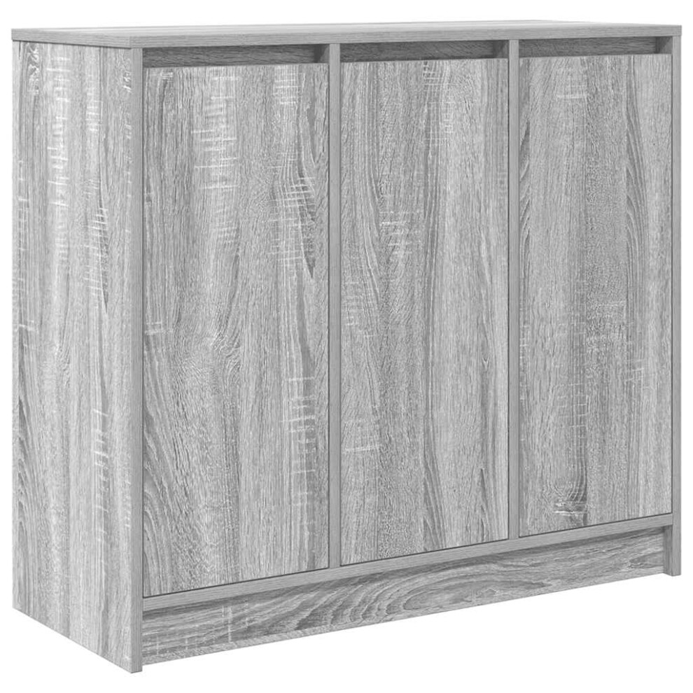 Vidaxl Sideboard Sonoma 85X34x76 Cm Engineered Wood Storage Cabinet Grey