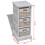 VidaXL vidaXL Wooden Storage Rack 3 Weaving Baskets White Drawer Cabint Shelving Unit 7