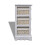 VidaXL vidaXL Wooden Storage Rack 3 Weaving Baskets White Drawer Cabint Shelving Unit 6