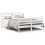VidaXL vidaXL Bed Frame with Headboard Bed White 135x190 cm Double Solid Wood Pine 2