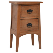 vidaXL Solid Fir Wood Bedside Cabinet 40x29x68cm Brown Bedroom Nightstand