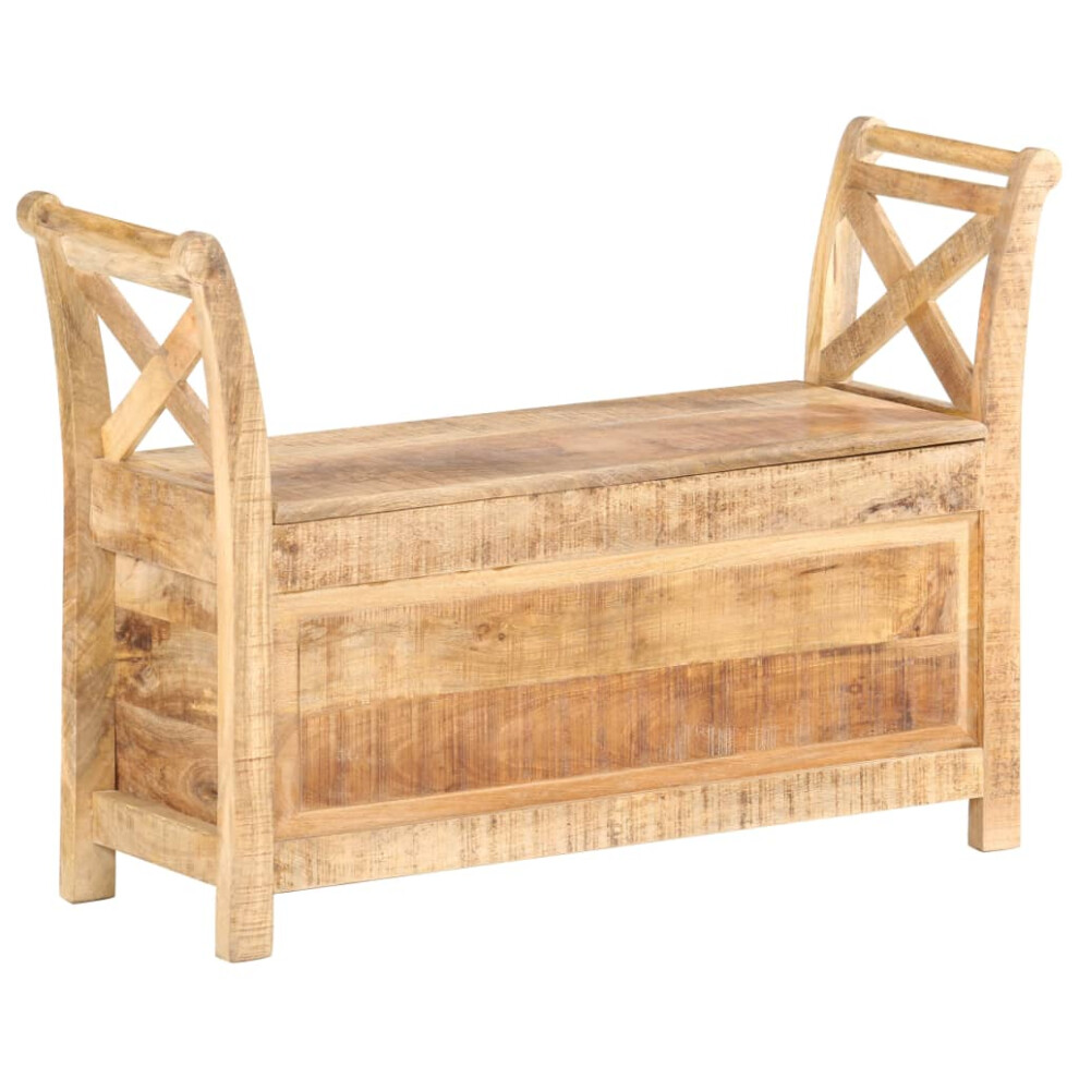 Vidaxl Solid Mango Wood Hall Bench 103X33x72cm Storage Bench Trestle Chair