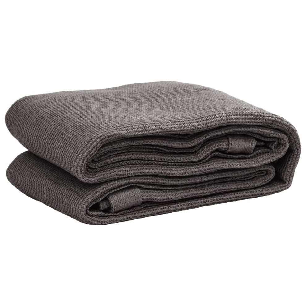 vidaXL Tent Carpet 250x250 cm Anthracite HDPE Outdoor Patio Camping Tent Rug