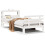 VidaXL vidaXL Bed Frame with Headboard White 75x190 cm Small Single Solid Wood Pine 2