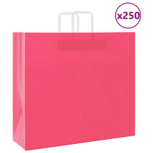 (pink, 54 x 15 x 49 cm/ 250 pcs) vidaXL Paper Bags 250 pcs with Handles White 21x11x28 cm Paper Grocery Bag