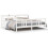 VidaXL vidaXL Bed Frame with Headboard Bed Base White 200x200 cm Solid Wood Pine 2