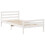 VidaXL vidaXL Bed Frame with Headboard Bed Base White 100x200 cm Solid Wood Pine 5