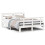 VidaXL vidaXL Bed Frame with Headboard White 150x200 cm King Size Solid Wood Pine 1