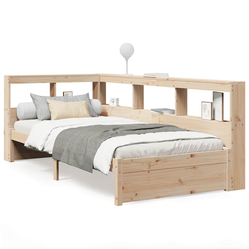 Vidaxl Bookcase Bed Without Mattress 75X190 Cm Solid Wood Pine Bed