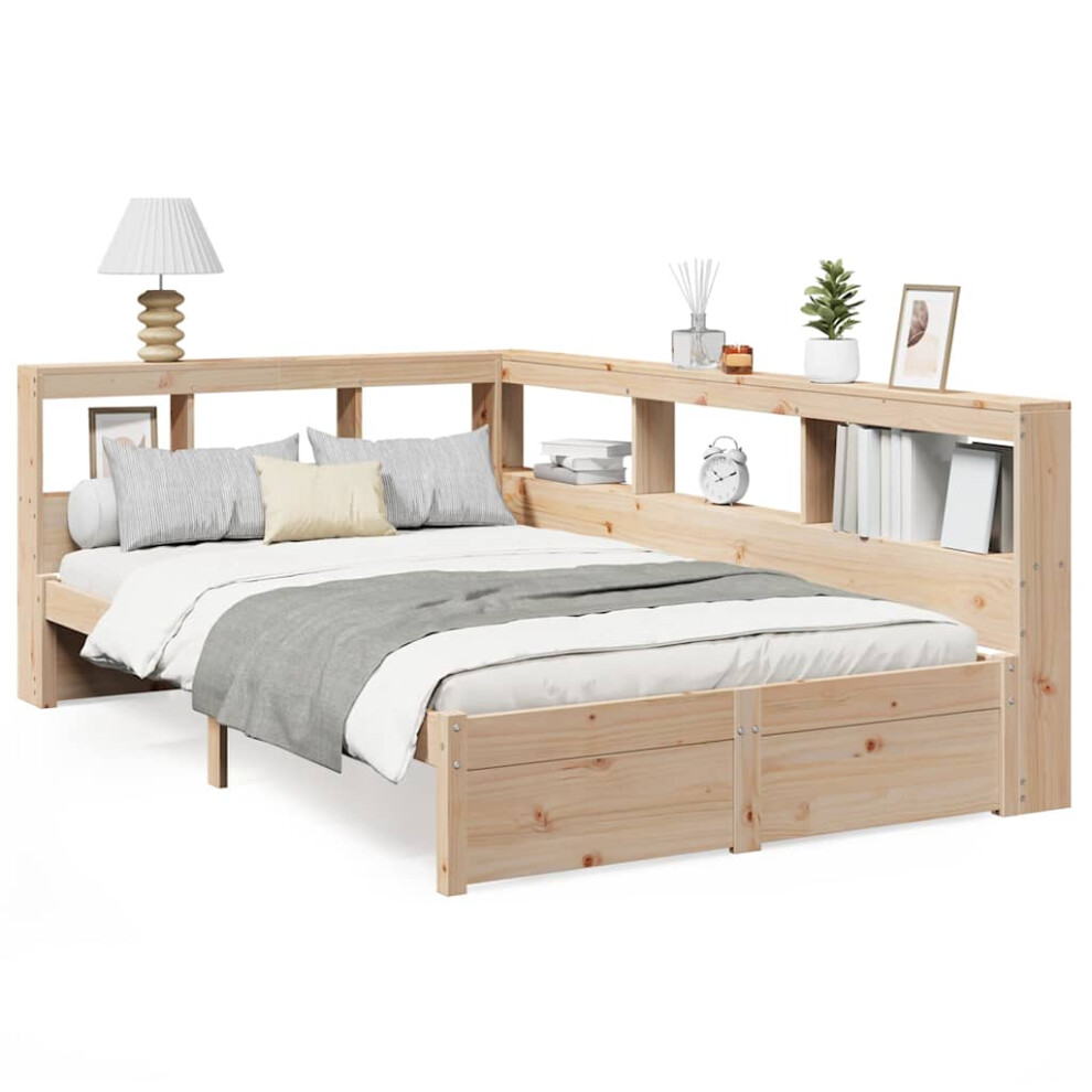 Vidaxl Bookcase Bed Without Mattress 120X200 Cm Solid Wood Pine Bed