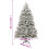 VidaXL vidaXL Artificial Hinged Christmas Tree Pre Lit Xmas Tree with Flocked Snow 9