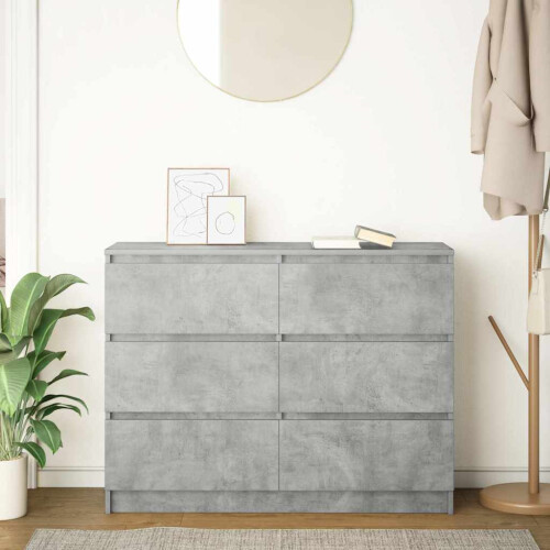 VidaXL vidaXL Sideboard Concrete Grey 100x35x76 cm - Engineered Wood Storage Cabinet (Code 3328501) 2