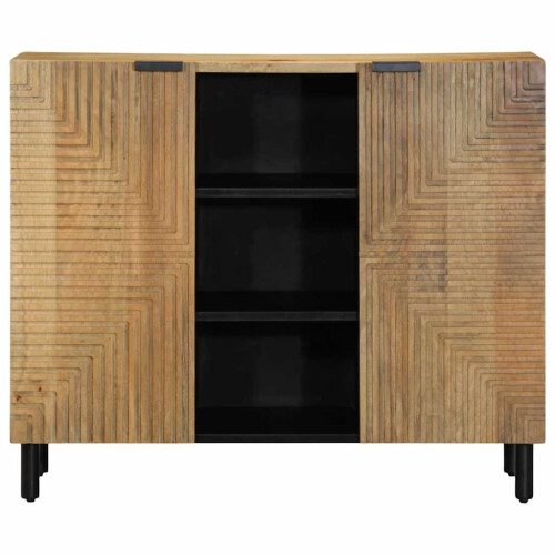 VidaXL vidaXL Sideboard Brown 90x33x75 cm Solid Wood Mango cabinet cupboard highboard 2