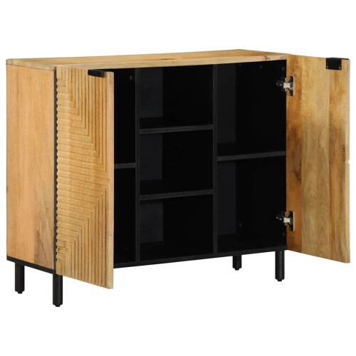 VidaXL vidaXL Sideboard Brown 90x33x75 cm Solid Wood Mango cabinet cupboard highboard 1