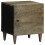 VidaXL vidaXL Bedside Cabinet Light Grey 40x33x46 cm Solid Wood Mango bedside table 1