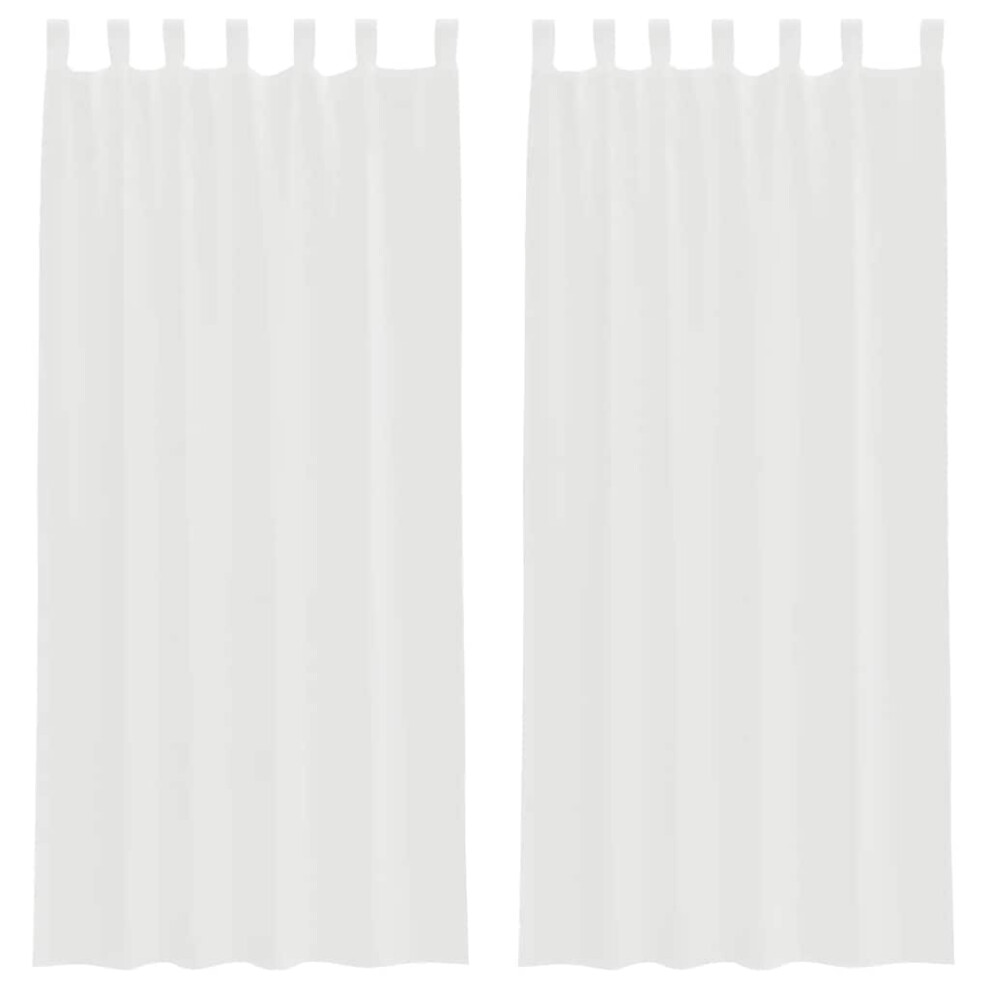 Vidaxl Voile Curtains With Rod Pockets 2 Pcs White Net Curtain Sheer Curtain