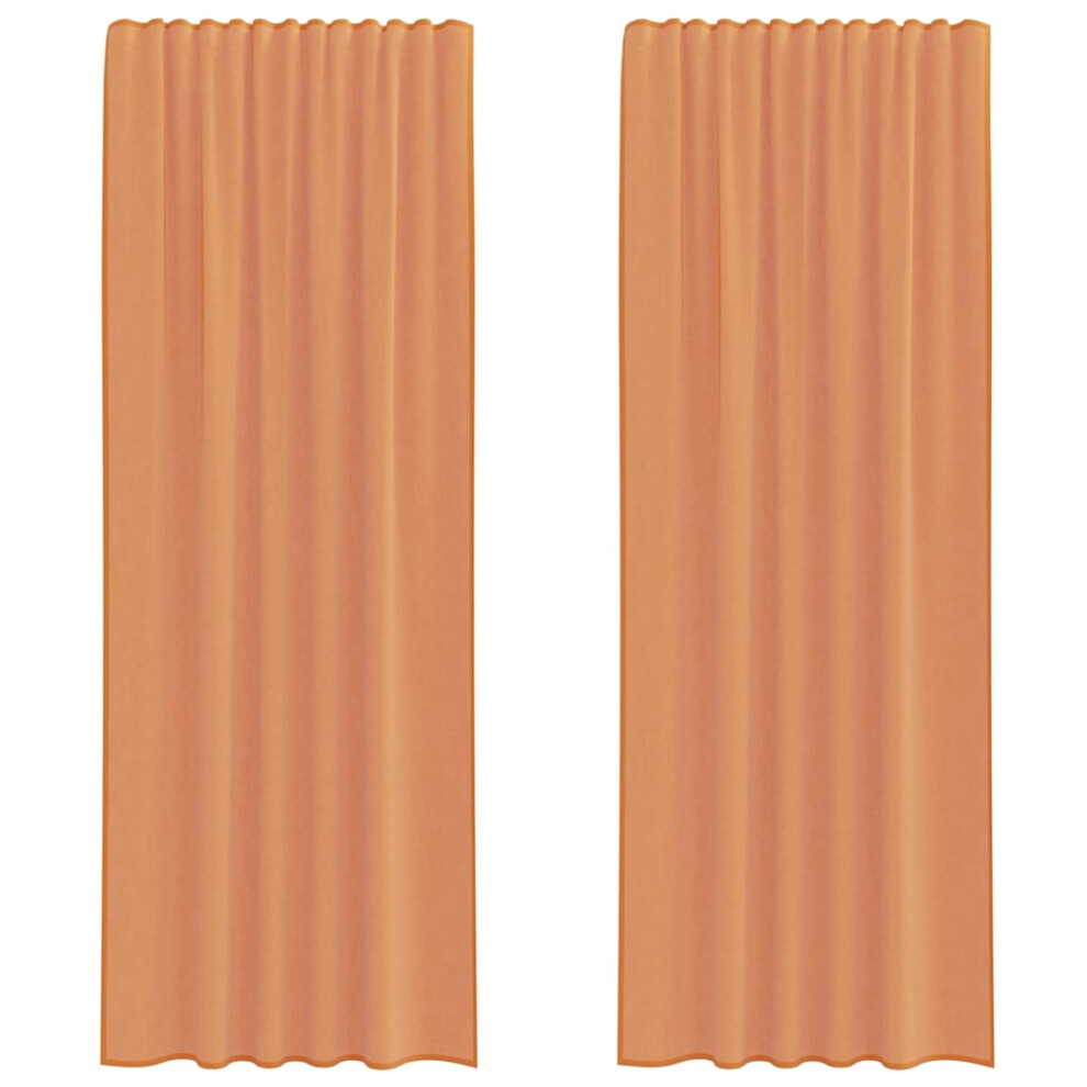vidaXL Voile Curtains with Loops 2 pcs Terracotta 140x260 cm net curtain-image-OPC-PFZBJQ9-NEW
