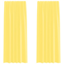 vidaXL Voile Curtains with Loops 2 pcs Yellow 140x245 cm net curtain