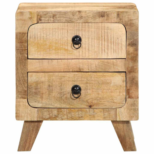 VidaXL vidaXL Bedside Cabinet 40x32x46 cm Solid Wood Rough Mango bedside table 1