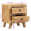 VidaXL vidaXL Bedside Cabinet 40x32x46 cm Solid Wood Rough Mango bedside table 4