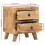 VidaXL vidaXL Bedside Cabinet 2 pcs 40x32x46 cm Solid Wood Rough Mango bedside table 4