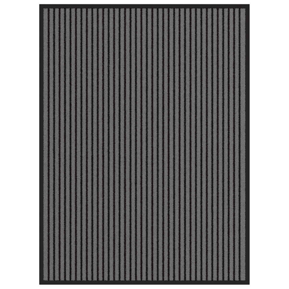 Vidaxl Doormat Stripe Black And Grey 90X120 Cm Mat Welcome Mat Door Mat Indoor