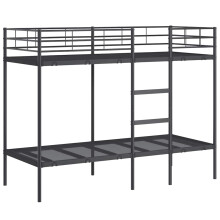 vidaXL Etagenbett ohne Matratze Schwarz 75x190 cm Stahl