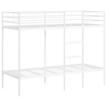 vidaXL Etagenbett ohne Matratze Weiß 75x190 cm Stahl