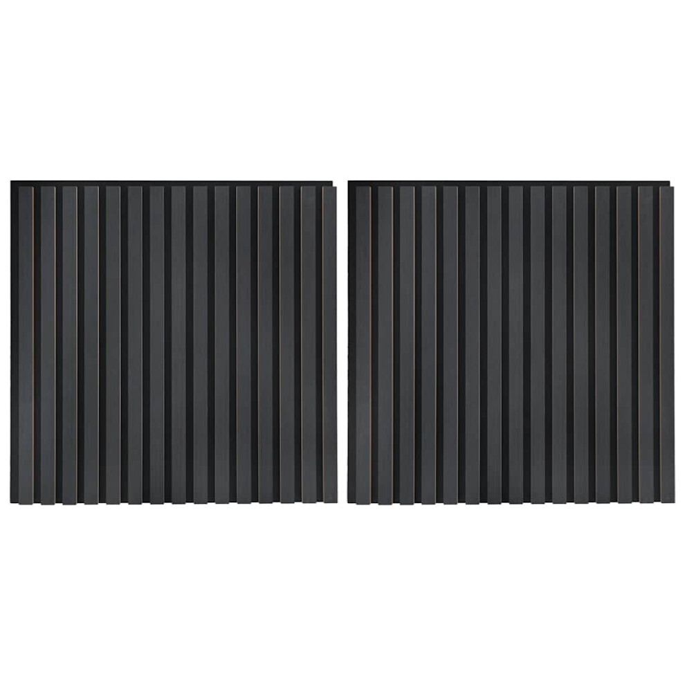 vidaXL Acoustic Wall Panels 2 pcs Slatted 60.5x60 cm Oak Veneer acoustic panel